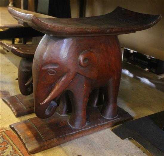 2 elephant stools